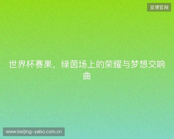 世界杯赛果,绿茵场上的荣耀与梦想交响曲 世界杯赛果,绿茵场上的荣耀与梦想交响曲